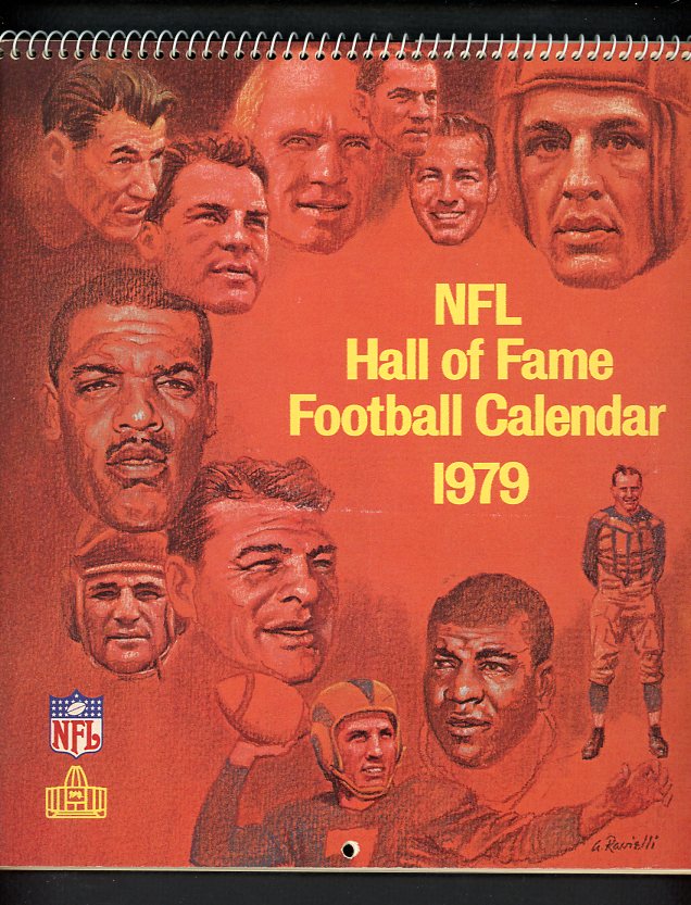 1979 NFL Hall Of Fame Calendar Thorpe Tittle Grange 490684