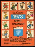 1973 Little Caesars Calendar Tasco Portraits Chamberlain Namath 490687