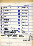 1977 Montreal Expos At New York Mets Line Up Card Carter Dawson 490699