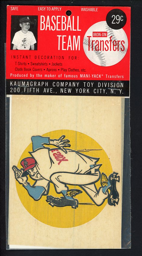 1960's Kaumagraph Iron On Transfer Chicago White Sox Unopened 490724