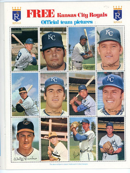 1971 Dell Stamp Album Kansas City Royals Complete Piniella Otis 490749