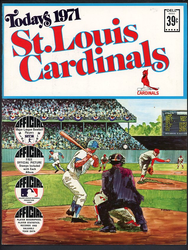 1971 Dell Stamp Album St. Louis Cardinals Complete Gibson Brock 490751