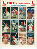 1971 Dell Stamp Album St. Louis Cardinals Complete Gibson Brock 490751