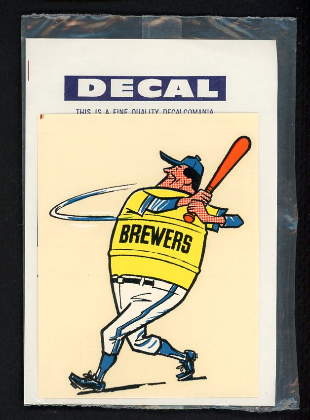1970's Decalcomania Decal Milwaukee Brewers 490778