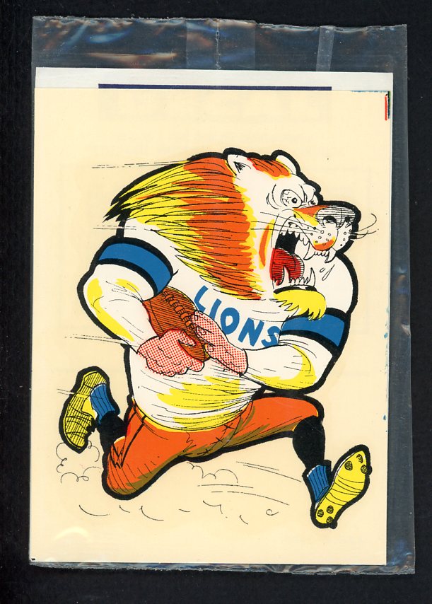 1970's Decalcomania Decal Detroit Lions 490785