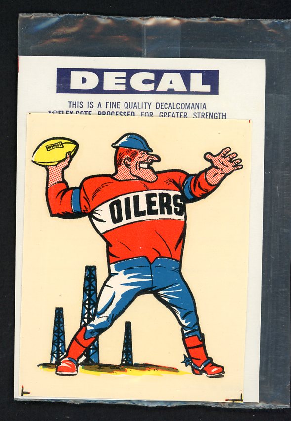 1970's Decalcomania Decal Houston Oilers 490786