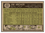 1961 Topps Baseball #552 Jim Archer A's VG-EX 490801