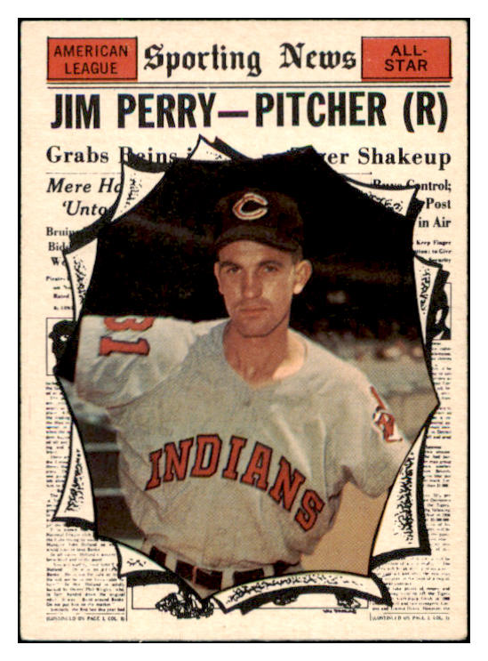 1961 Topps Baseball #584 Jim Perry A.S. Indians NR-MT 490816