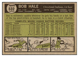 1961 Topps Baseball #532 Bob Hale Indians NR-MT 490821