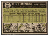 1961 Topps Baseball #558 Don Ferrarese Phillies NR-MT 490822