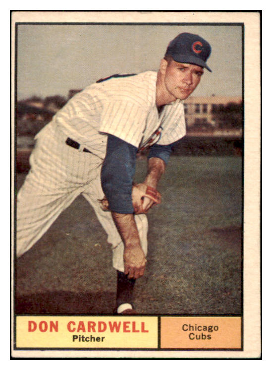 1961 Topps Baseball #564 Don Cardwell Cubs EX 490842