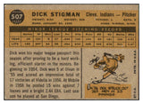 1960 Topps Baseball #507 Dick Stigman Indians VG-EX 490862