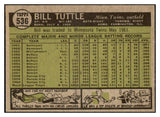 1961 Topps Baseball #536 Bill Tuttle Twins EX 490866