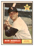 1961 Topps Baseball #529 Bob Roselli White Sox EX 490867