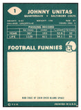 1960 Topps Football #001 John Unitas Colts VG-EX 490898