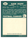 1960 Topps Football #080 Sam Huff Giants VG-EX 490903