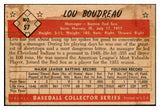 1953 Bowman Color Baseball #057 Lou Boudreau Red Sox GD-VG 490910