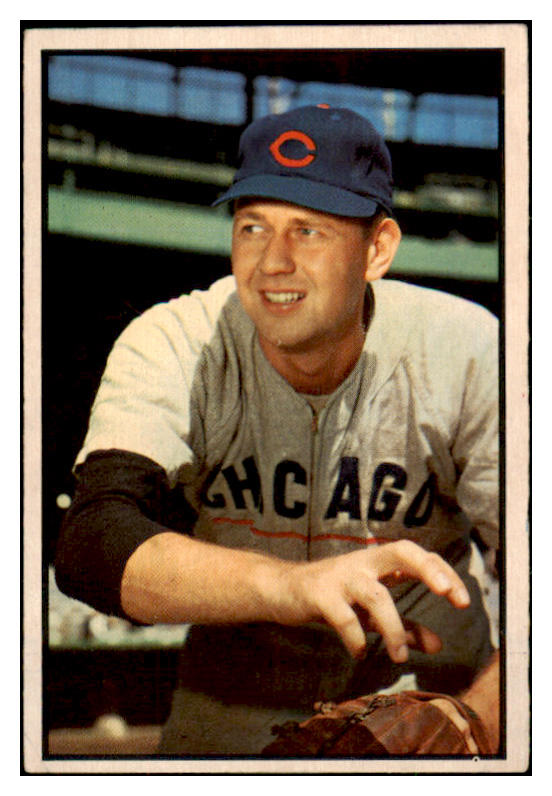 1953 Bowman Color Baseball #110 Bob Rush Cubs VG-EX 490928