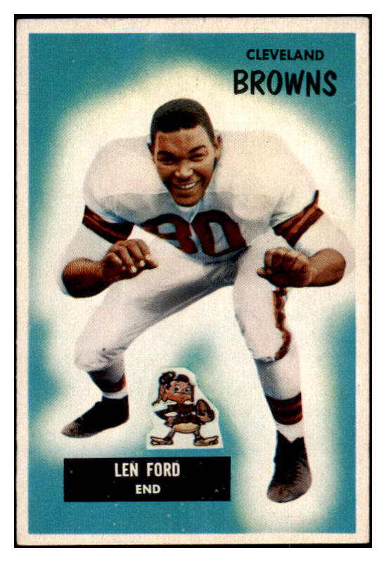 1955 Bowman Football #014 Len Moore Browns EX-MT 490973