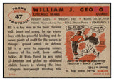 1956 Topps Football #047 Bill George Bears EX-MT 490985