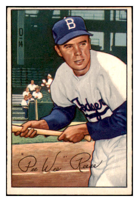 1952 Bowman Baseball #008 Pee Wee Reese Dodgers EX 490997