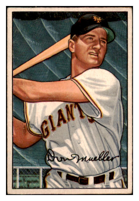 1952 Bowman Baseball #018 Don Mueller Giants VG-EX 491006
