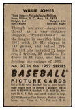 1952 Bowman Baseball #020 Willie Jones Phillies EX 491008