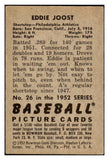 1952 Bowman Baseball #026 Eddie Joost A's VG-EX 491014