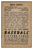 1952 Bowman Baseball #032 Eddie Miksis Cubs EX 491020