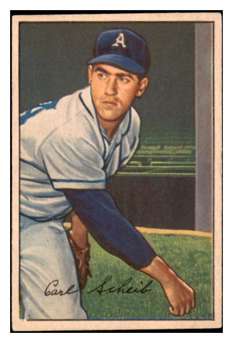 1952 Bowman Baseball #046 Carl Scheib A's VG-EX 491032