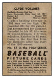 1952 Bowman Baseball #057 Clyde Vollmer Red Sox EX-MT 491041