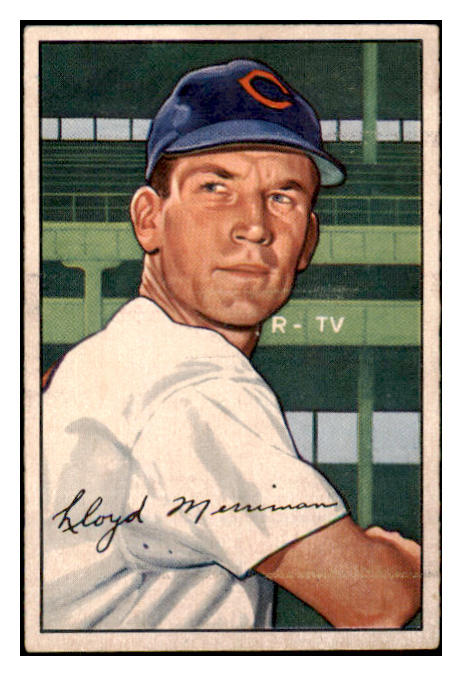 1952 Bowman Baseball #078 Lloyd Merriman Reds EX 491063