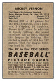 1952 Bowman Baseball #087 Mickey Vernon Senators NR-MT 491066