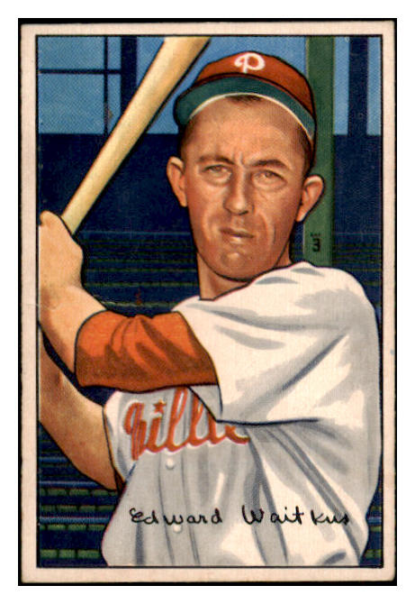 1952 Bowman Baseball #092 Eddie Waitkus Phillies EX 491071