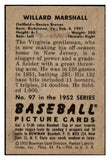 1952 Bowman Baseball #097 Willard Marshall Braves EX-MT 491076