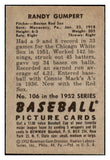 1952 Bowman Baseball #106 Randy Gumpert Red Sox EX-MT 491087