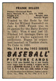 1952 Bowman Baseball #114 Frank Hiller Reds VG-EX 491095