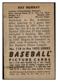 1952 Bowman Baseball #118 Ray Murray A's EX 491098