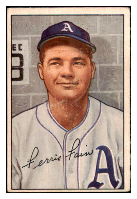 1952 Bowman Baseball #154 Ferris Fain A's VG-EX 491137