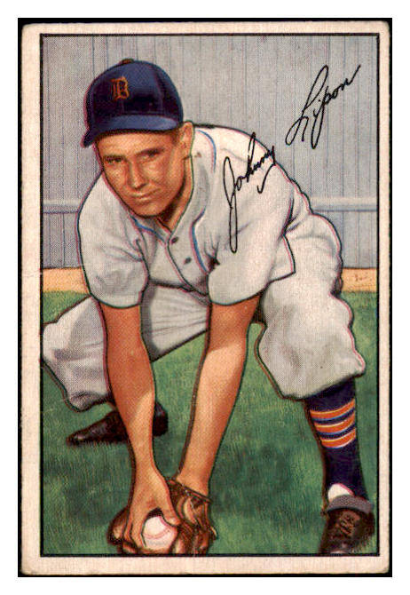 1952 Bowman Baseball #163 Johnny Lipon Tigers VG-EX 491145