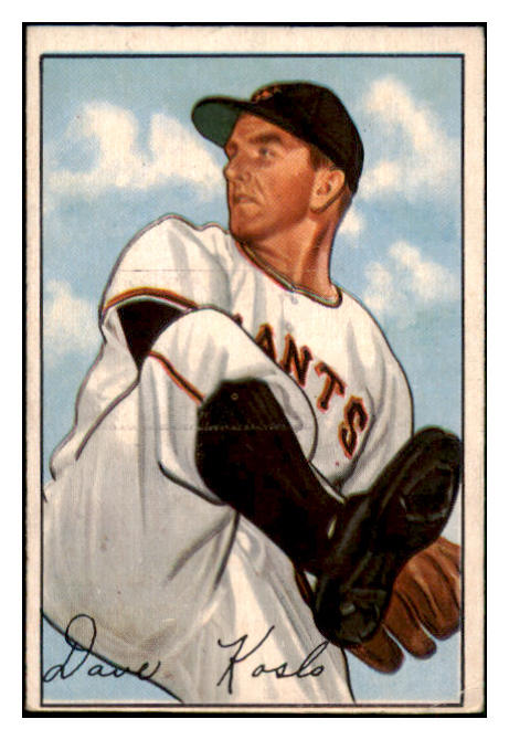1952 Bowman Baseball #182 Dave Koslo Giants VG-EX 491163