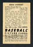 1952 Bowman Baseball #185 Bud Stewart White Sox VG-EX 491165