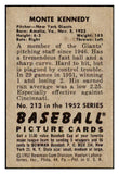 1952 Bowman Baseball #213 Monte Kennedy Giants NR-MT 491175
