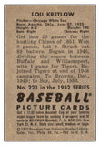 1952 Bowman Baseball #221 Lou Kretlow White Sox EX 491179