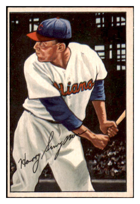 1952 Bowman Baseball #223 Harry Simpson Indians EX 491180