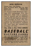 1952 Bowman Baseball #233 Bob Kuzava Yankees EX 491189