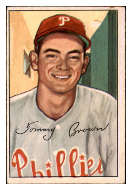 1952 Bowman Baseball #236 Tommy Brown Cubs VG-EX 491191