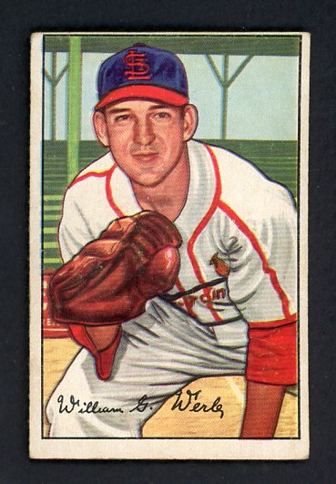 1952 Bowman Baseball #248 Bill Werle Cardinals VG-EX 491202