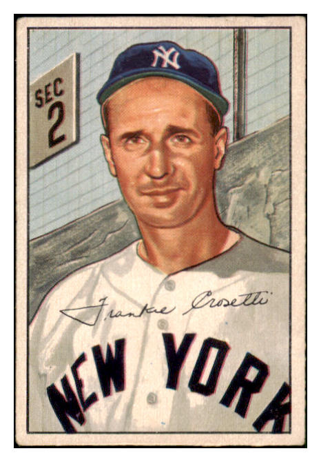 1952 Bowman Baseball #252 Frank Crosetti Yankees VG-EX 491204