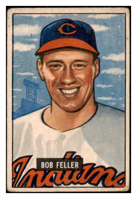 1951 Bowman Baseball #030 Bob Feller Indians GD-VG 491205